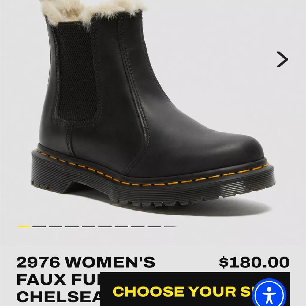 Dr Martin 2976 Sherpa lined Chelsea boot size 7